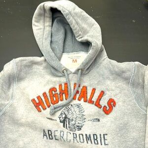 Abercrombie & Fitch Retro Y2K Hoodie Size M (medium) Gray color!
